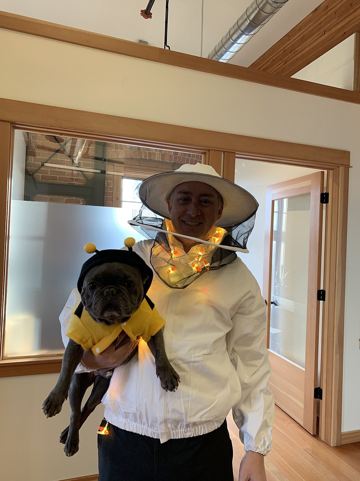 Stephen Snedden and Tucker of Snedden Law, P.C. testing out their costumes. "They are obviously excited for Halloween," writes Lisa Mendenhall, who submitted this Best Shot.