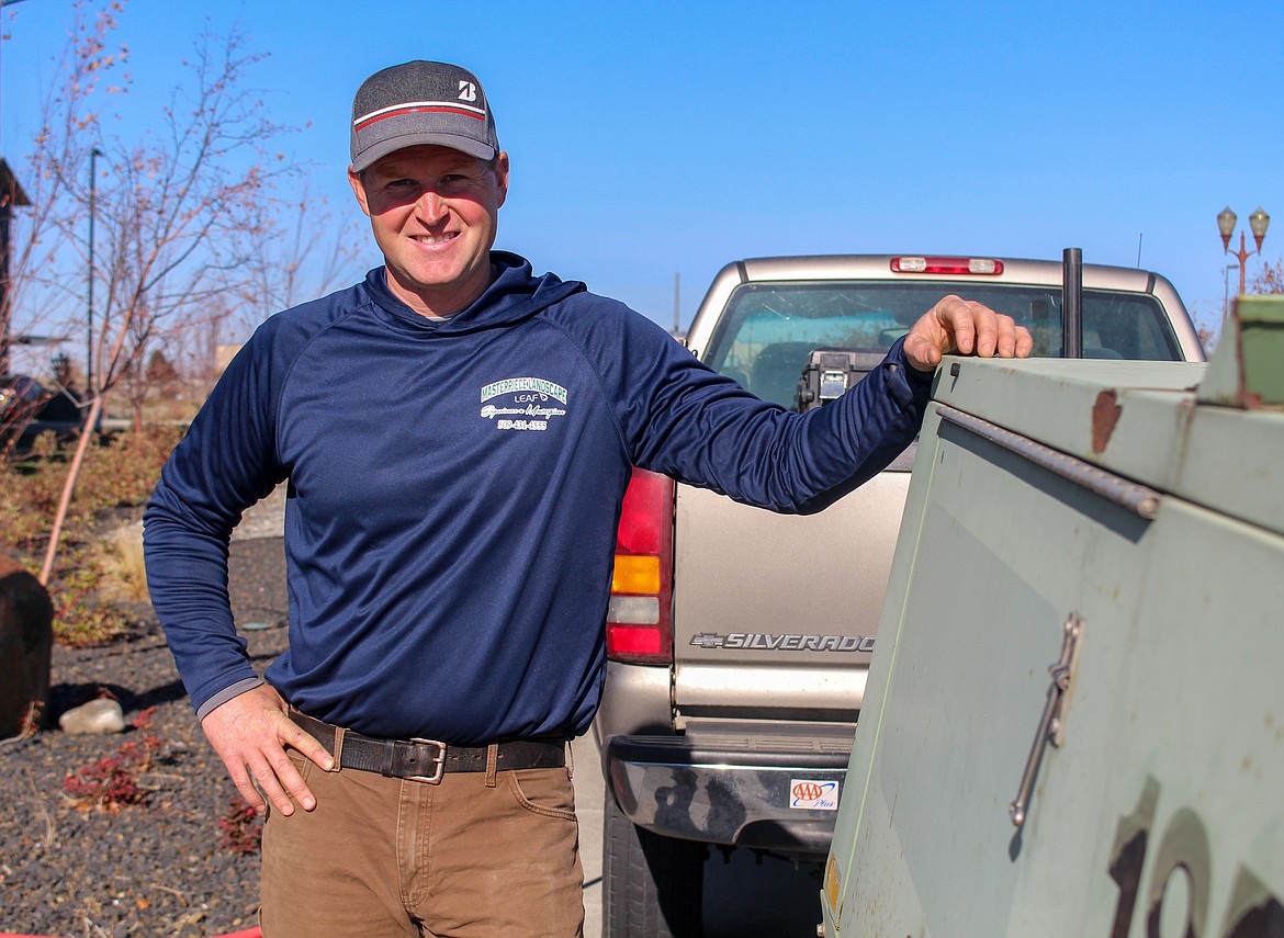 Matt Ahmann, owner and operator of Masterpiece Landscape in Moses Lake, has had between 100 and 125 appointments a week recently as customers look to get their sprinkler systems winterized before the temperature drops.