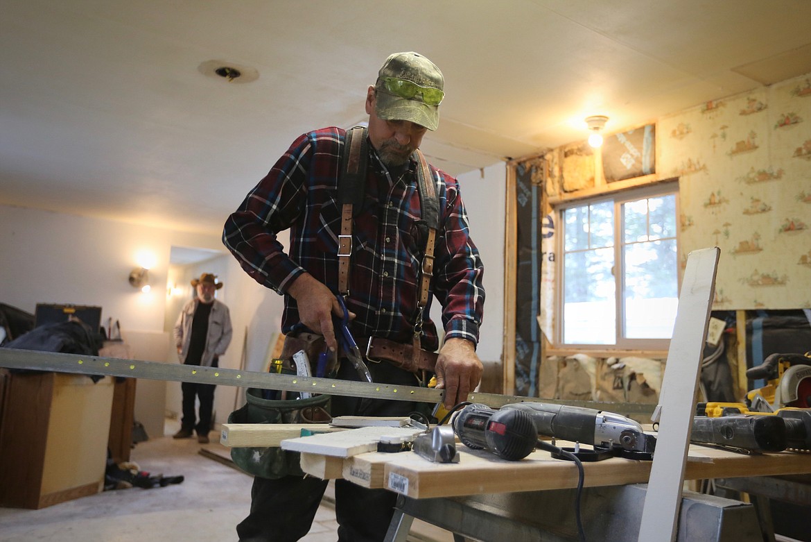 Renovations were underway at Makynzie Kurns' trailer in Evergreen last Wednesday afternoon. The family hopes to move in before Thanksgiving.
Mackenzie Reiss/Daily Inter Lake