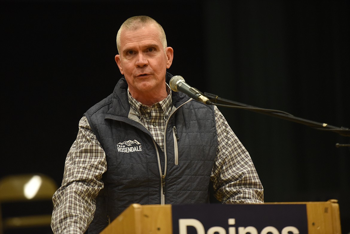 Matt Rosendale, Republican candidate for Montana's lone U.S. House of Representatives seat,  spoke to voters in Libby on Nov. 1. Republicans up and down the ballot converged on Libby to rally support two days before Election Day.