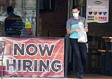 Hiring held last month but signs of caution as virus worsens
