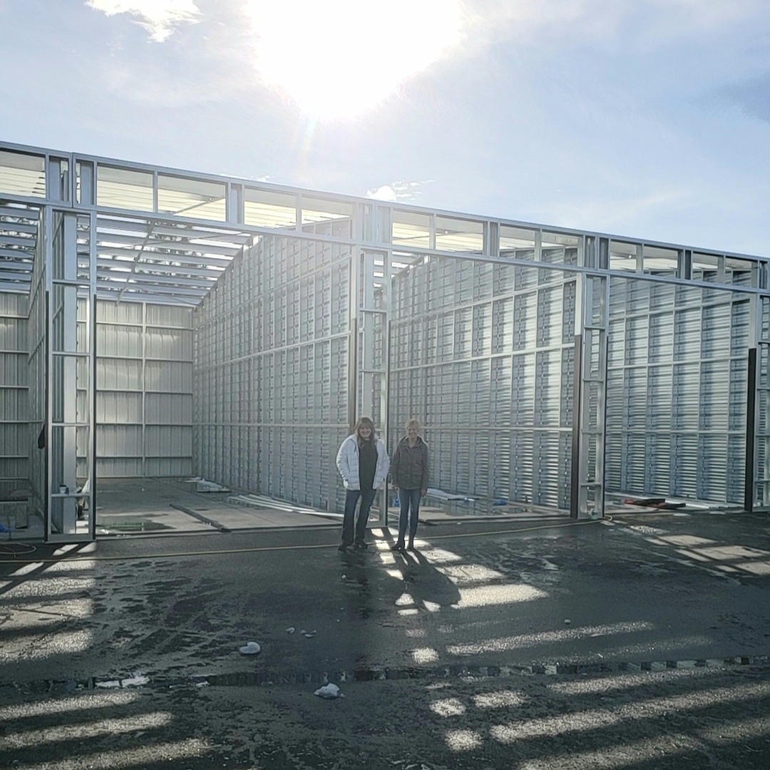 Courtesy photo
Manager Sandy Smith, left, and assistant manager Wendy Fuhs stand in front of Budget Storage's new complex off Government Way on Aqua Avenue.