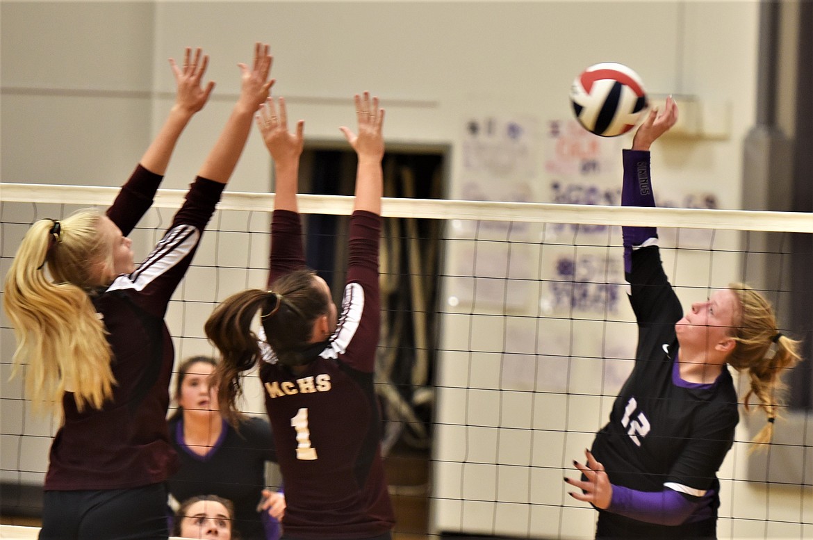 Connor Fryberger takes a shot against Manhattan Christian. (Scot Heisel/Lake County Leader)