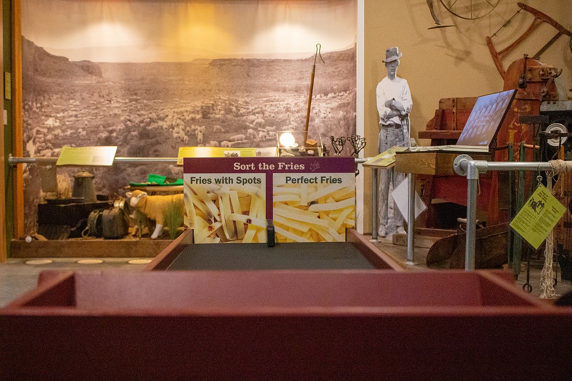 The French fry sorting display is one of the interactive displays popular with kids at the Quincy Museum that wasn't able to keep active due to COVID-19 restrictions this year.