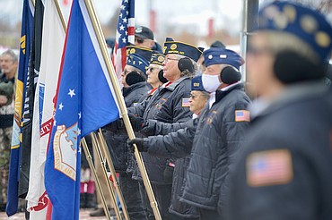 The United Veterans of the Flathead Valley hosted their annual Veterans Day ceremony Wednesday, Nov. 11, at Depot Park in Kalispell. (Matt Baldwin/Daily Inter Lake)
