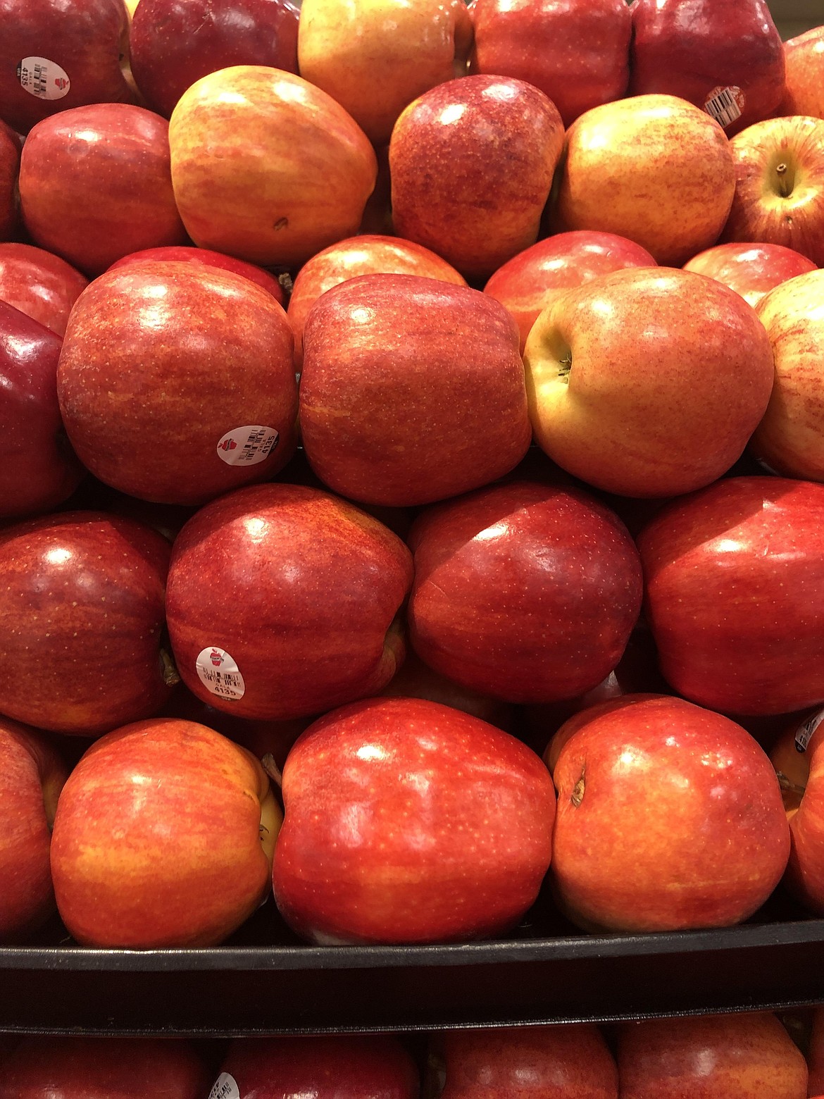 Apples on display.