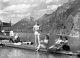 Yesterdays: Glacier visitors ice skated on glassy Swiftcurrent Lake