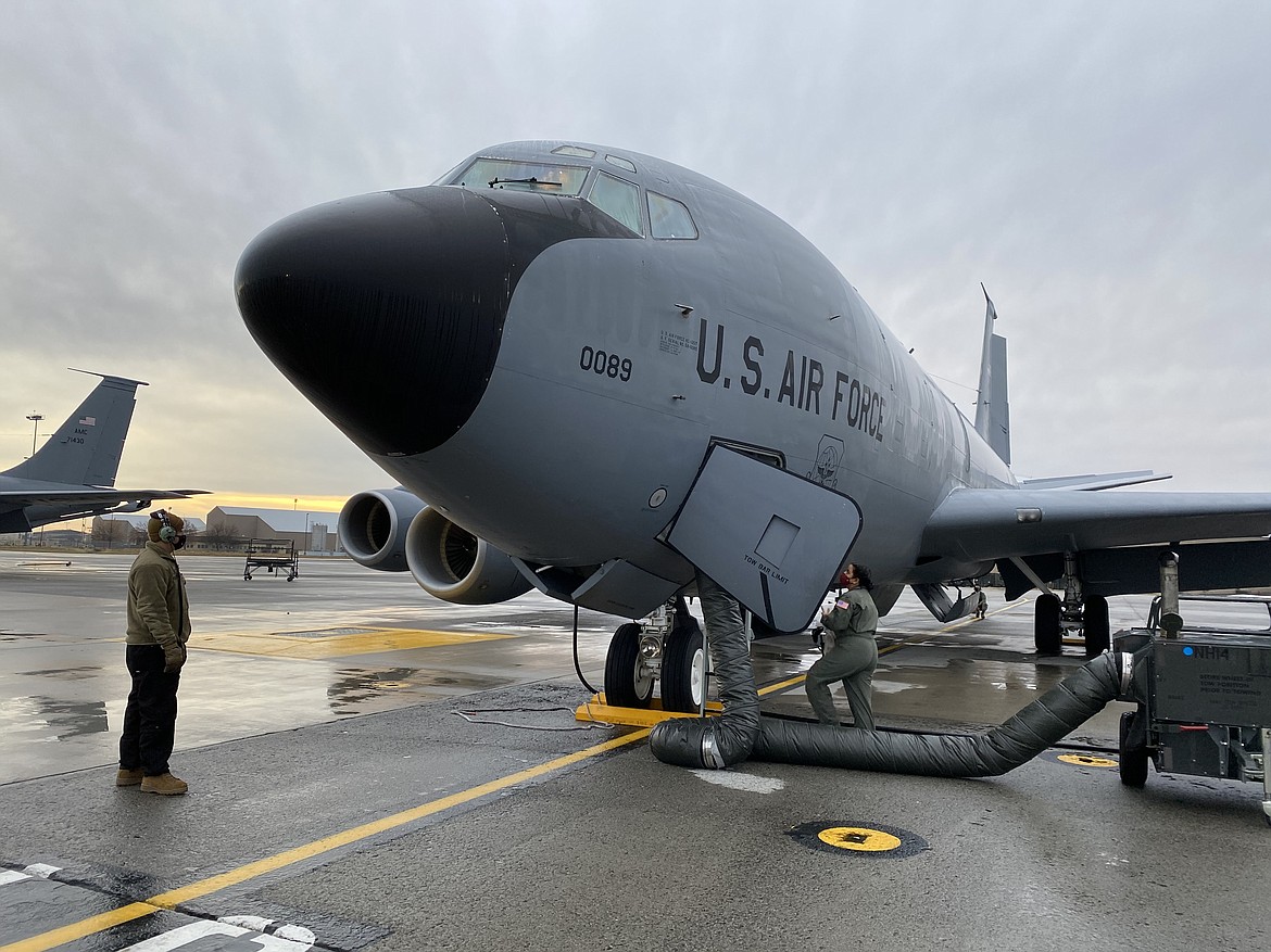 The KC-135 (pictured) has been used by the U.S. Air Force for over 60 years and is now an international model for aerial refueling and airplane designs. (MADISON HARDY/Press)