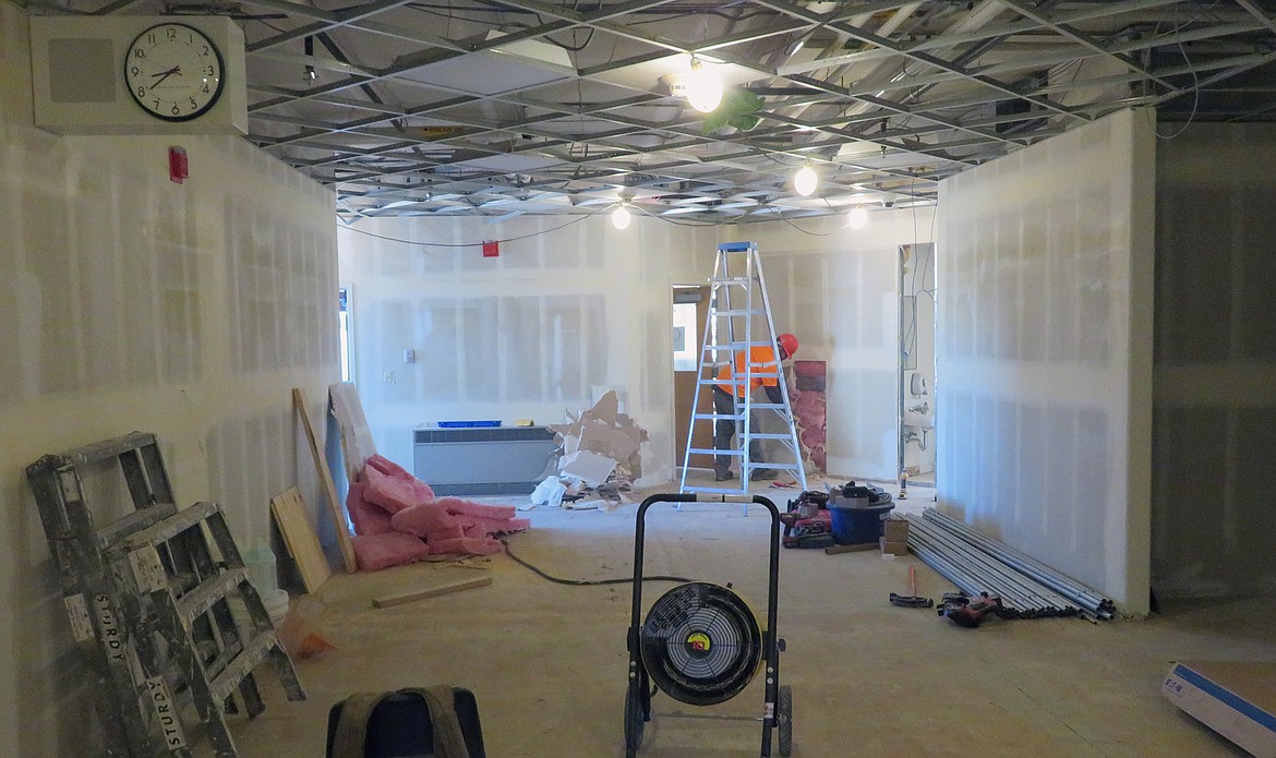 The old Muldown Elementary School building’s kindergarten wing undergoing remodels this fall. (Photo courtesy of Whitefish School District)