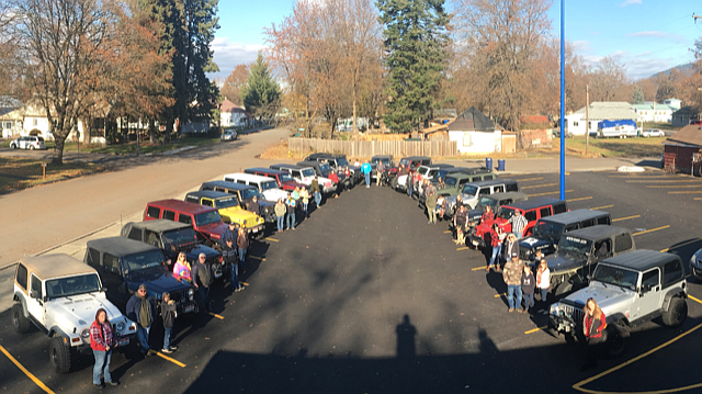 North Idaho Jeep Club recently met up for a Jeep run which ended at the St. Vincent de Paul HELP Center, where club members donated food that had been collected from a food drive.