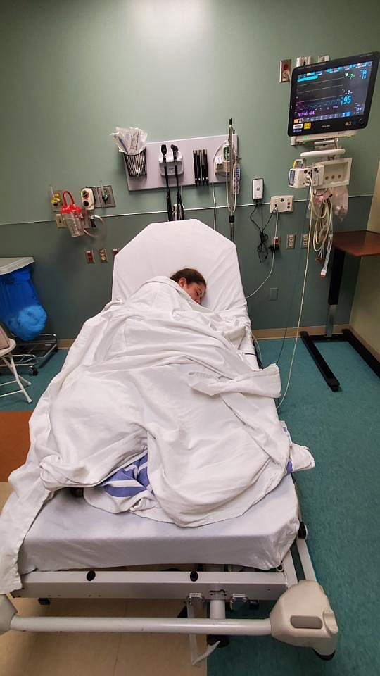 After crashing head first at the USA BMX Grand Nationals Race of Champions competition in Oklahoma, Alyssa Foreman's family rushed her to the emergency room. Photo courtesy Paul Foreman.