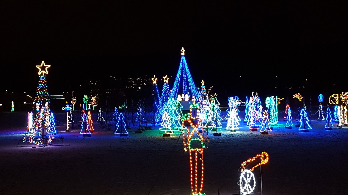 Near some different holiday lights — Orchard Park Coeur d'Alene Press