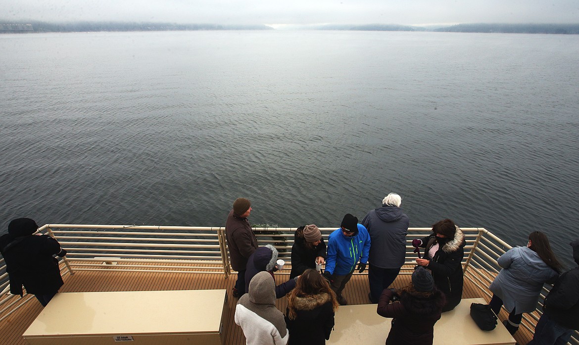 Lake Coeur d'Alene Cruises heads out on Lake Coeur d'Alene with guests for eagle-watching on Saturday morning.