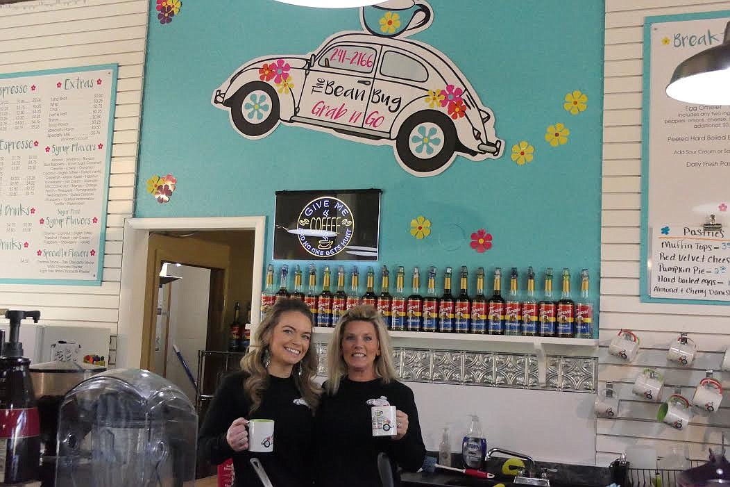 Business partners Suzy VonHeeder (right) and Emmalie Galvak (left) in their new establishment in downtown Plains. (Chuck Bandel/Valley Press)