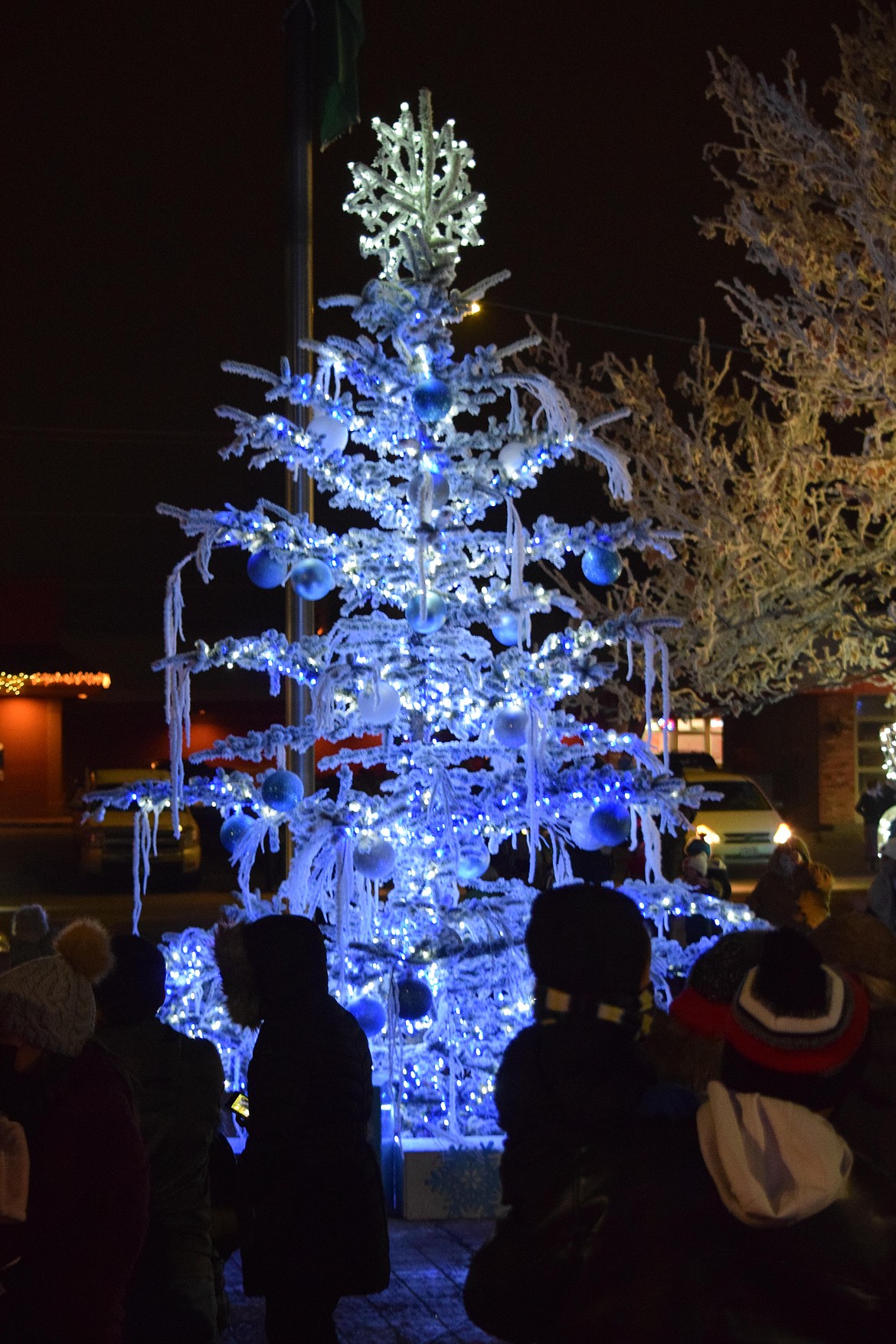 The Othello City Christmas tree, which was lit following the parade.