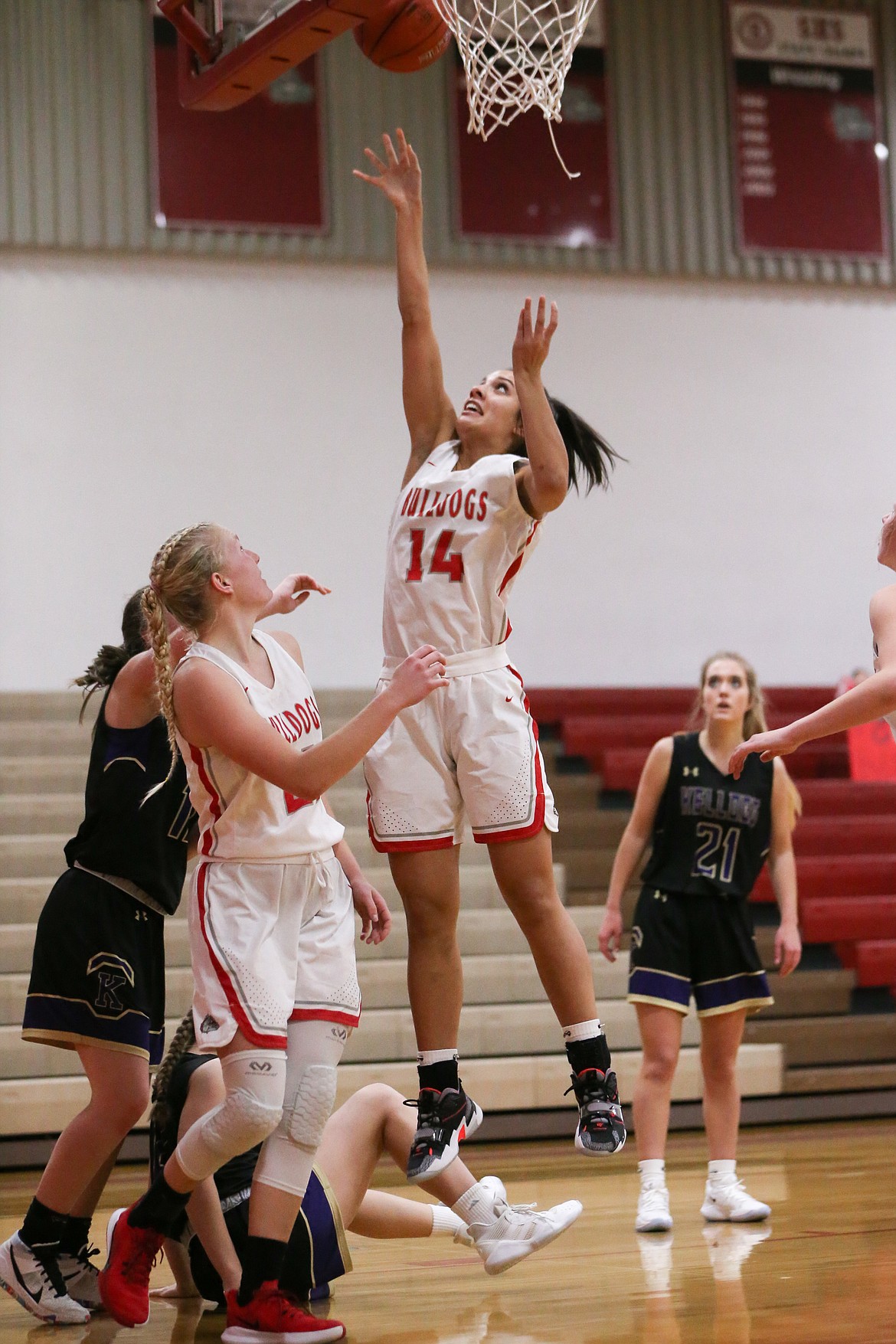 Senior Bella Phillips goes up for a layup on Tuesday.