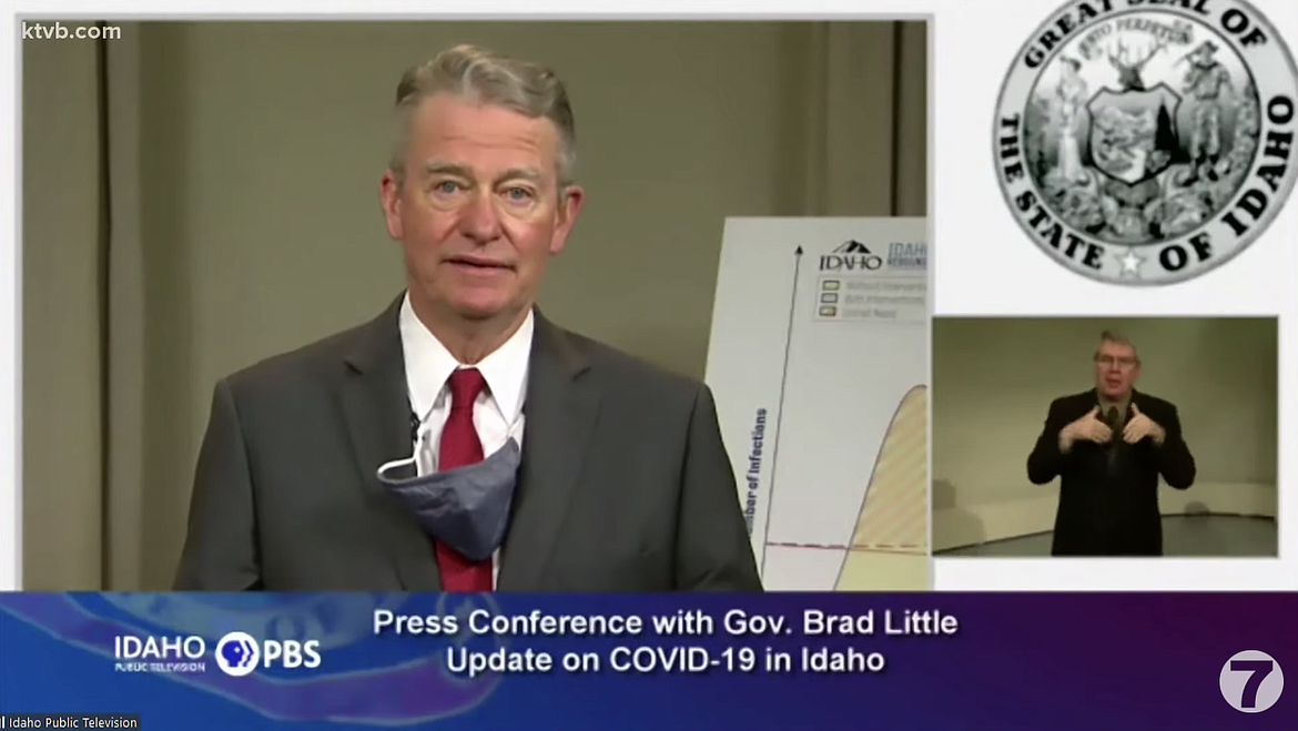 Gov. Little addressed Idaho COVID-19 updates on Dec. 10