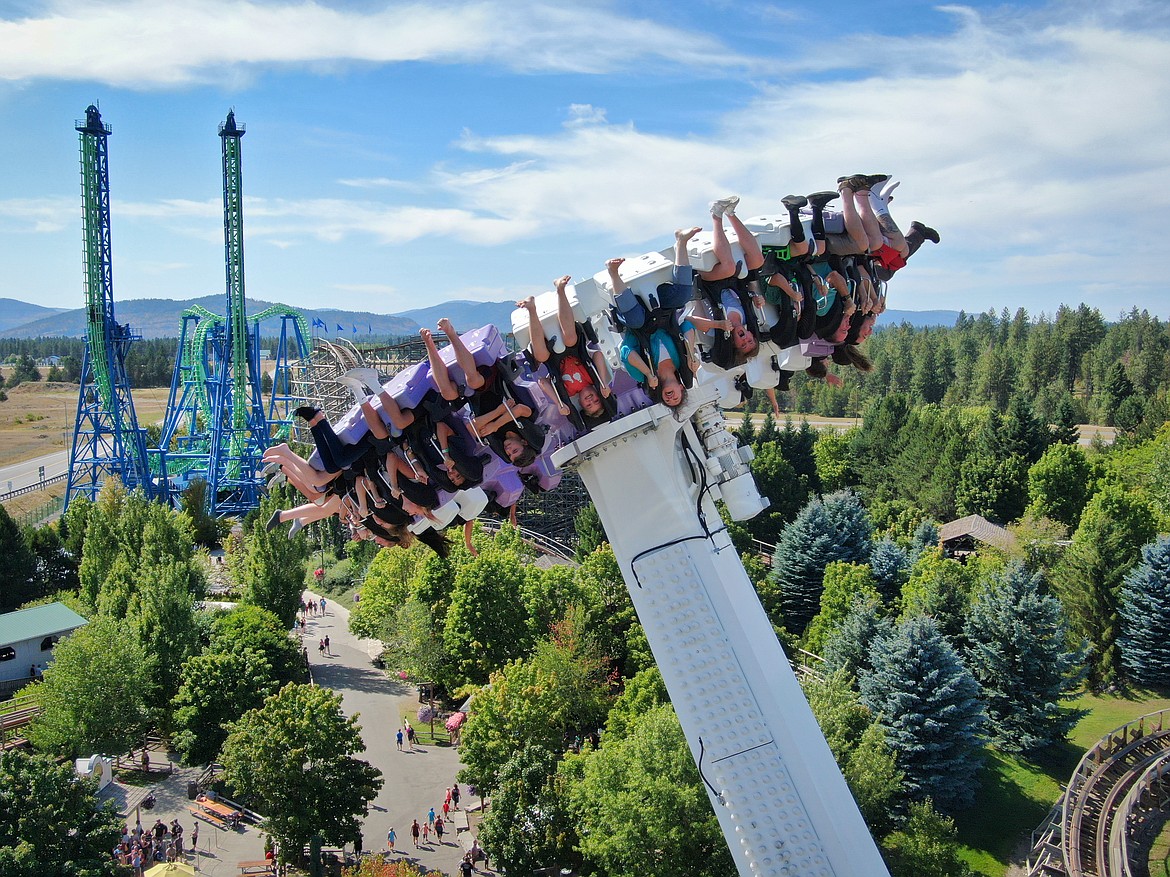 Silverwood Theme Park guests go for a ride on Spin Cycle during a previous season. Silverwood reported doing well despite the pandemic in 2020. The park is excited to have a new roller coaster attraction, Stunt Pilot, to introduce to the world next year.