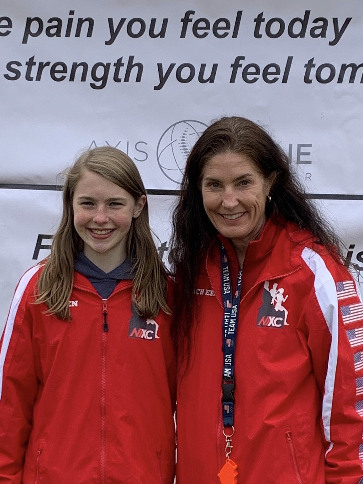 Courtesy photo
Helen Oyler of the North Idaho Cross Country team placed third in the girls age 11-12 race at the USATF National Junior Olympic Cross Country Championships in Paris, Ky., on Dec. 12-13. Pictured is Helen Oyler, left, and NIXC coach Erin Lydon Hart.