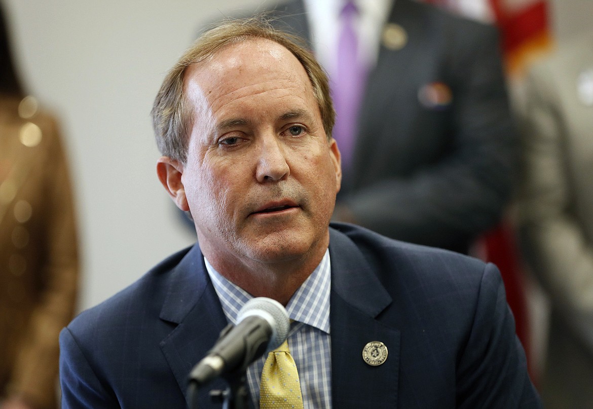 In this Sept. 10, 2020, file photo, Texas Attorney General Ken Paxton speaks at the Austin Police Association in Austin, Texas. Paxton on Wednesday, Dec. 16, 2020, announced a multi-state lawsuit against Google, accusing the search giant of “anti-competitive conduct" in the online advertising industry.