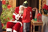 Santa comes to town in Porthill
