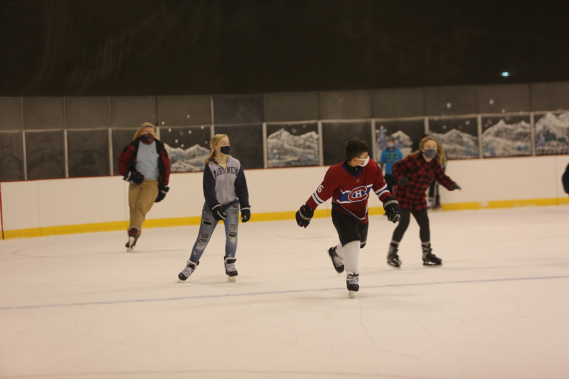 Opening the ice rink this year required a lot of compromises, with fewer people allowed on the ice and greater distance between people from different households.