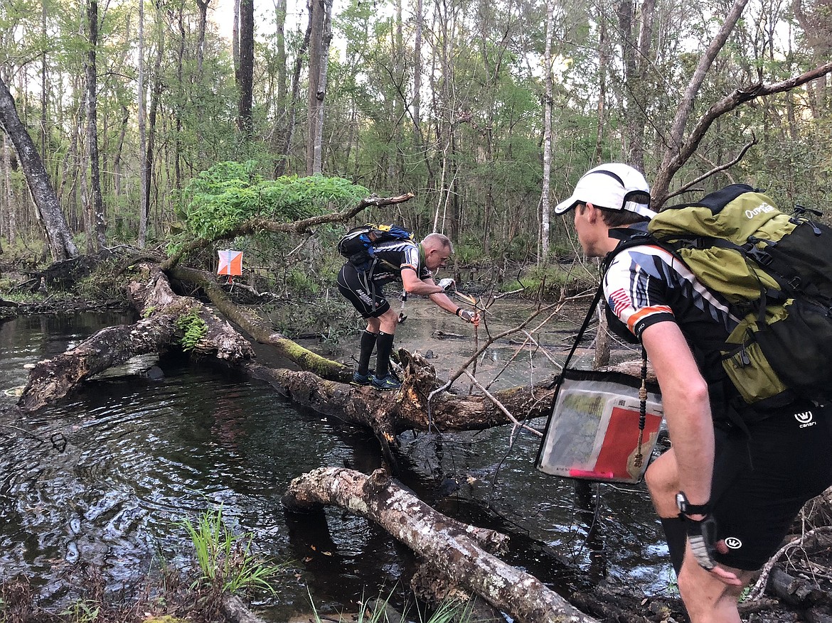 Jesse Nelson and his teammates reach a checkpoint during the Sea to Sea Adventure Race in Florida.(courtesy photo)