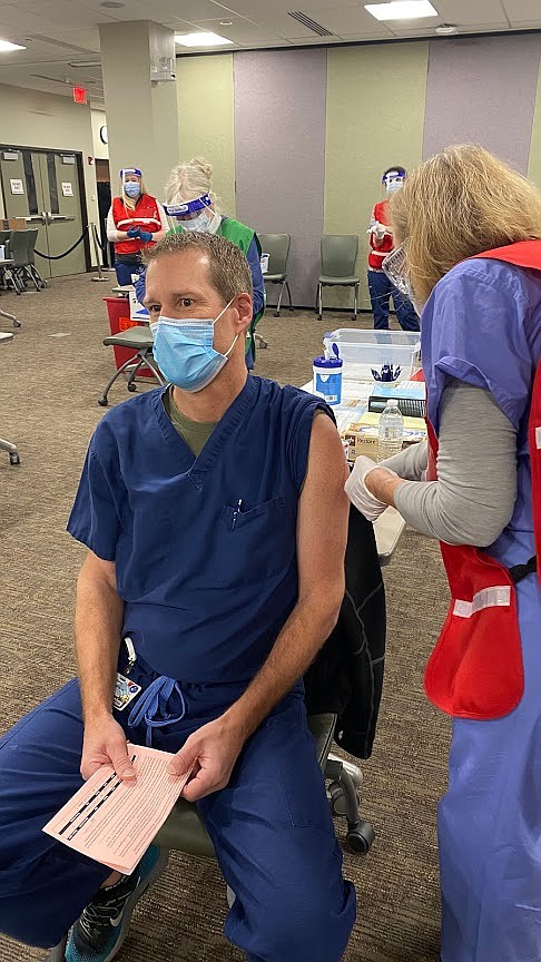 Frontline workers with Kalispell Regional Healthcare began receiving the COVID-19 vaccine on Thursday Dec. 17 (photo courtesy of Kalispell Regional)