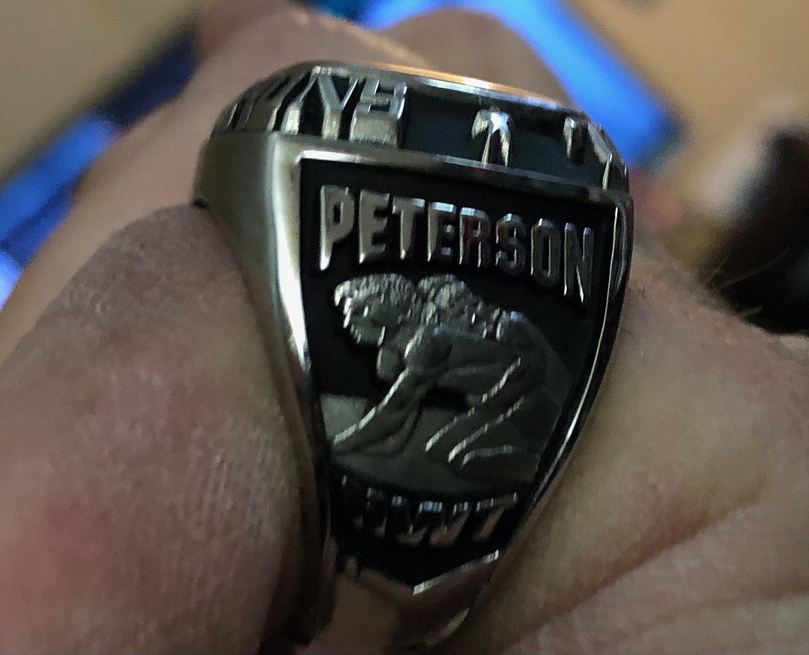 Courtesy photo
A side view of Darryl Peterson's 1982 NJCAA championship ring from his time at North Idaho College.