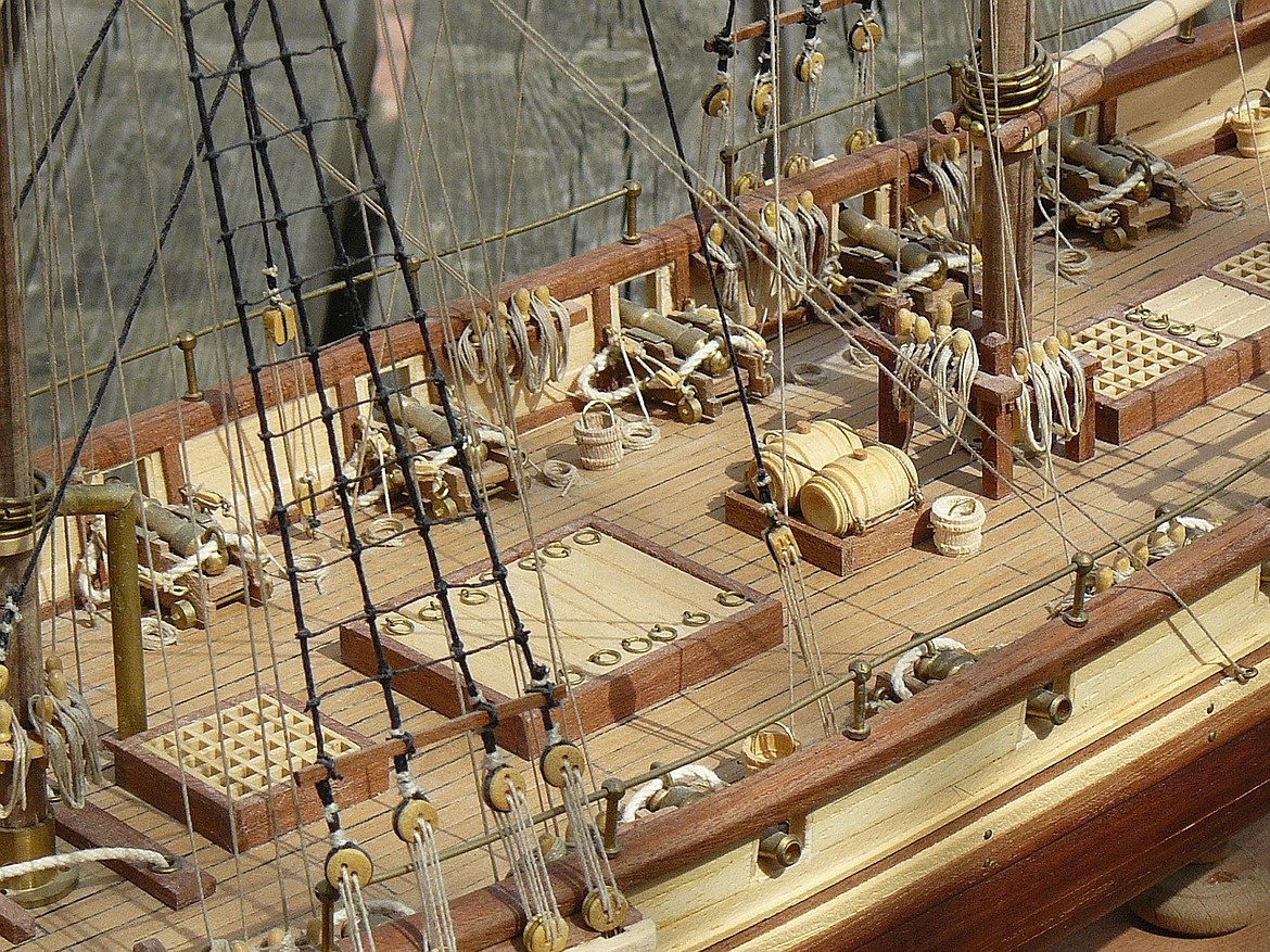 Barbary pirate ship model owned by maritime fiction writer Alaric Bond.