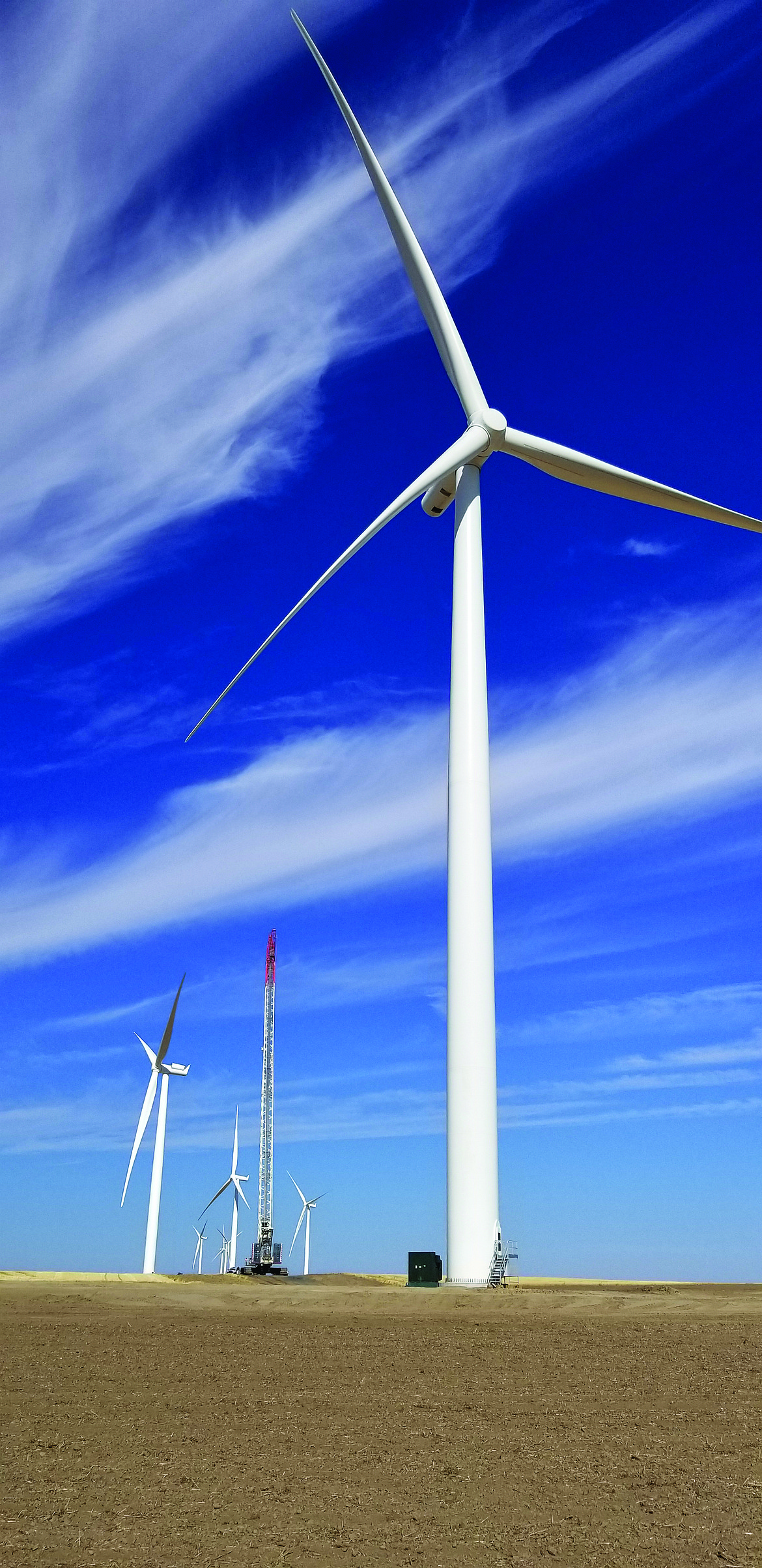 A wind turbine at Rattlesnake Flat wind farm.