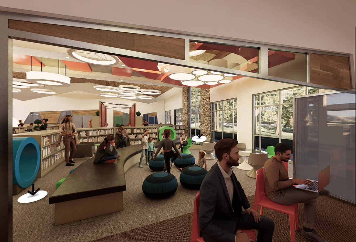 The proposed interior of ImagineIF Bigfork Library.