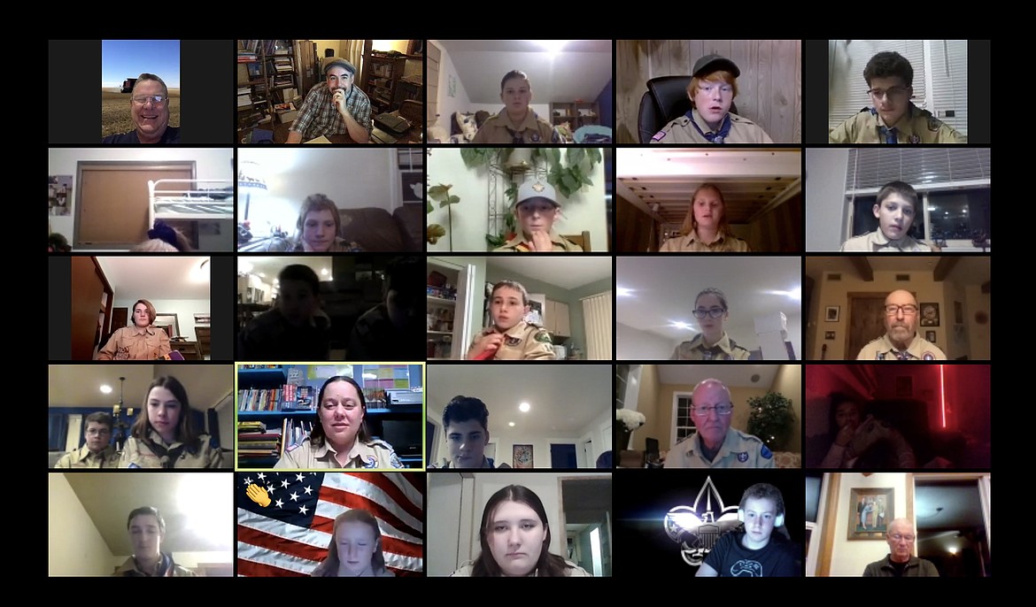 Sen. Jon Tester, D-Mont., joined about 50 Montana Boy Scouts of America members from his home in Washington, D.C., for an online Citizenship in the Nation Virtual Merit Badge Class. the senator answered questions for over a half-hour. (Courtesy photo)