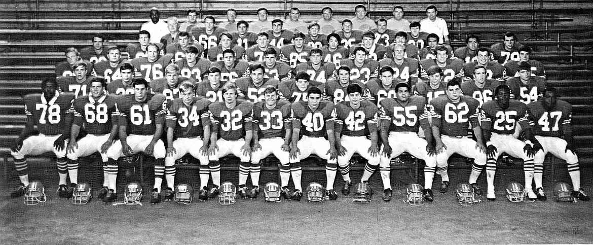 The 1970 University of Montana Grizzlies football team. (Photo courtesy UM Sports Information)