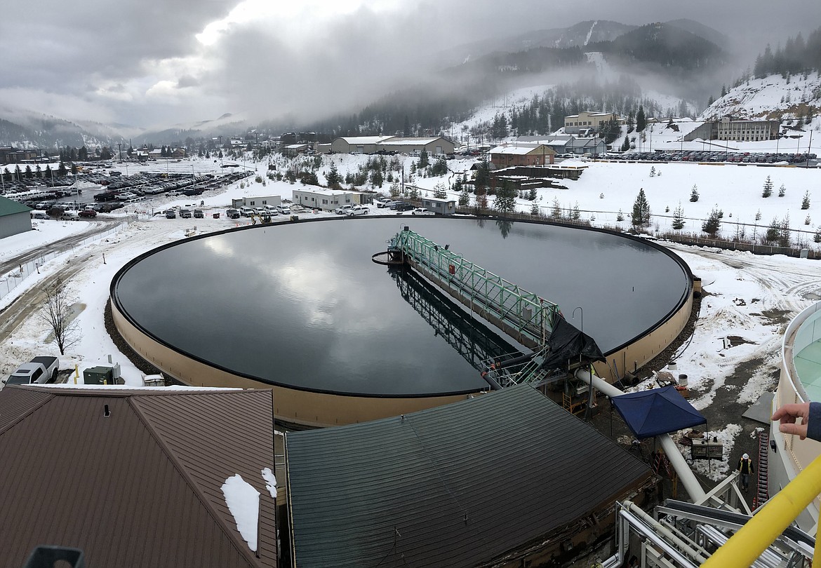 February: The original settling pond at the Bunker Hill Central Treatment Plant. The pond is still very much part of the treatment process despite the addition of another tank. The construction of the new facility wrapped up earlier in 2020 and has been operational for several months.