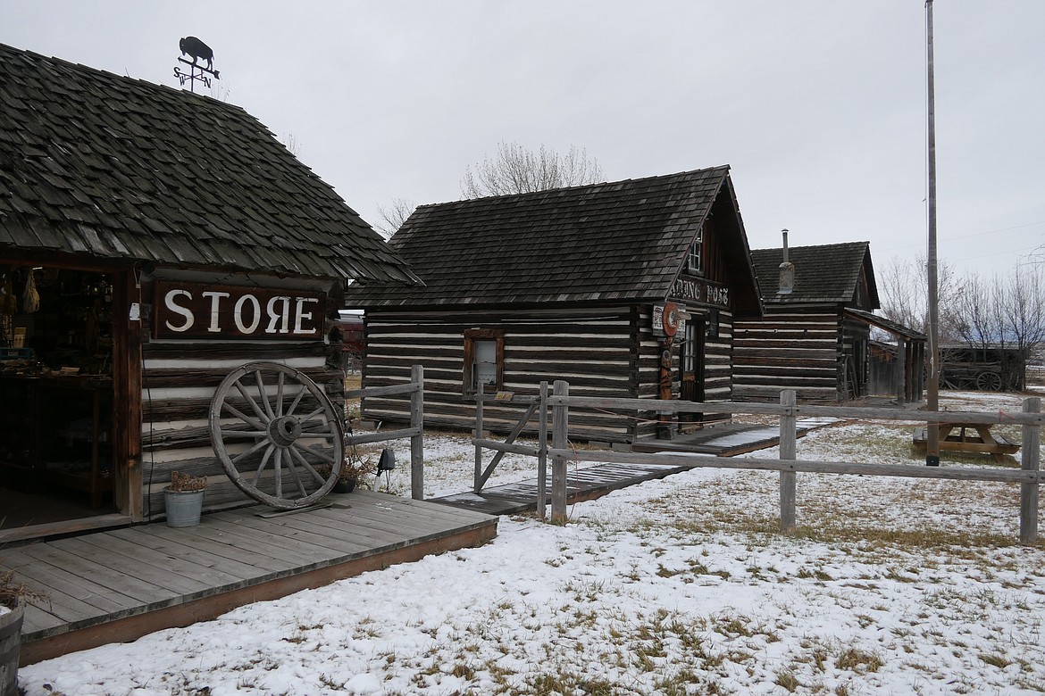 Preston Miller salvaged historic buildings that were falling apart, disassembling them from their original sites and rebuilding them to create the Four Winds Trading Post north of St. Ignatius. (Carolyn Hidy/Lake County Leader)