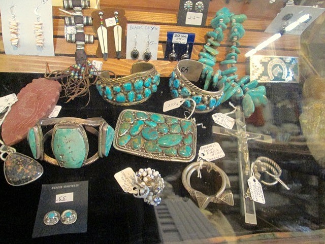 Turquoise and silver jewelry, some old and some new, is often sought-after at Four Winds Trading Post. (Photo courtesy Preston Miller/Carolyn Corey)