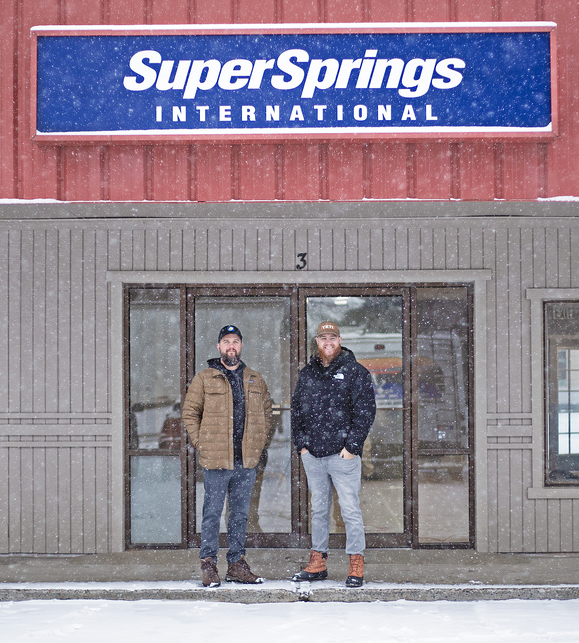 Courtesy photo
Adam Weisner and Tom Bateman at the new SuperSprings International, now open in Suite 3 of Dalton Corner Plaza at 5624 N. Government Way.