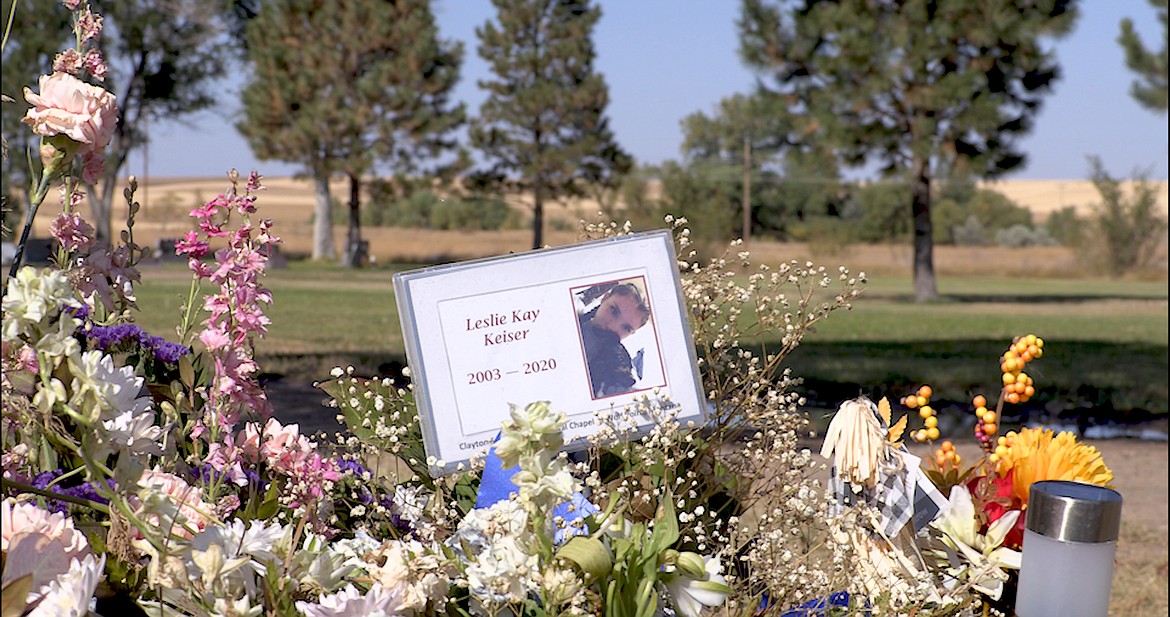 Leslie Keiser’s grave is at the edge of Wolf Point, a small community on the Fort Peck Indian Reservation in Montana. Leslie is one of at least two teenagers on the reservation who reportedly died by suicide this summer. (Sara Reardon/Kaiser Health News)