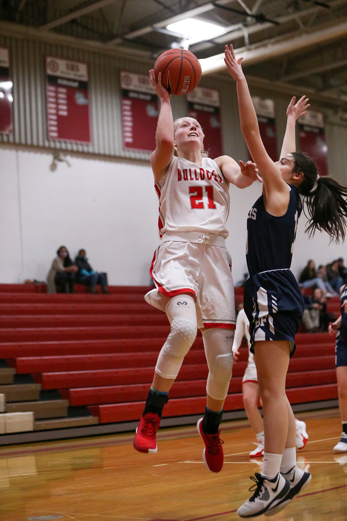 Senior Hattie Larson elevates for a layup on Tuesday.