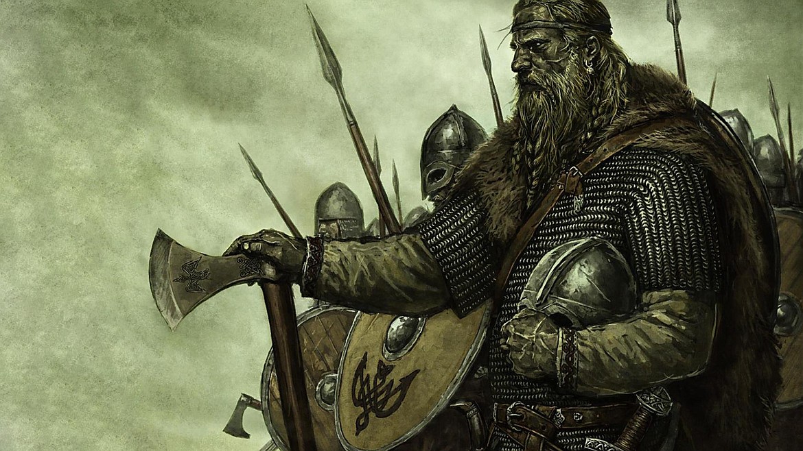 Viking warriors would have looked more like this going into battle than as depicted by fiction and Hollywood wearing horned helmets.