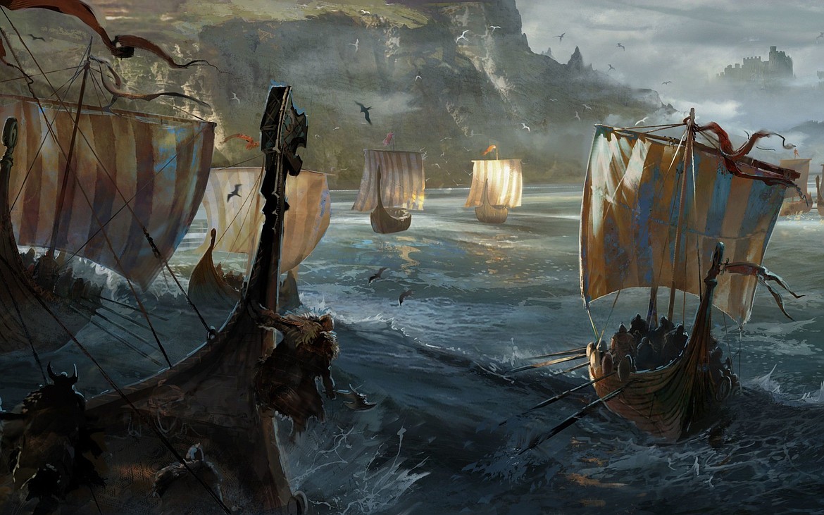 Sea-going Viking longboats, often with a carved dragon head on the bow to ward off evil spirits, could also maneuver in shallow waters and rivers, often attacking cities far inland such as Hamburg and Paris.