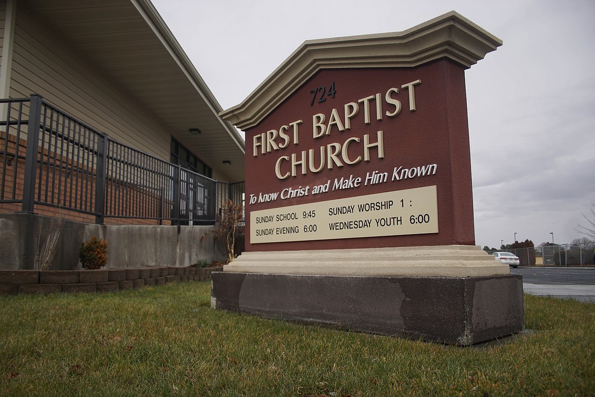 First Baptist Church, on 724 W 4th. Ave. in Moses Lake, where AA meetings are held.