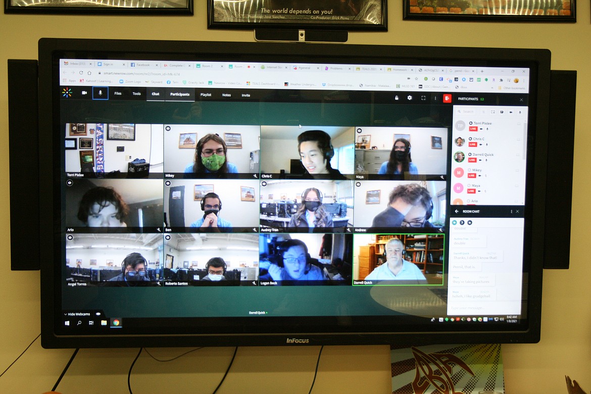 The only way for computer engineers in the Puget Sound region to teach a programming class at the Columbia Basin Technical Skills Center in Moses Lake is via a meeting app, with headsets. This is the first year for the TEALS program at the skills center, which brings industry professionals into the classroom.