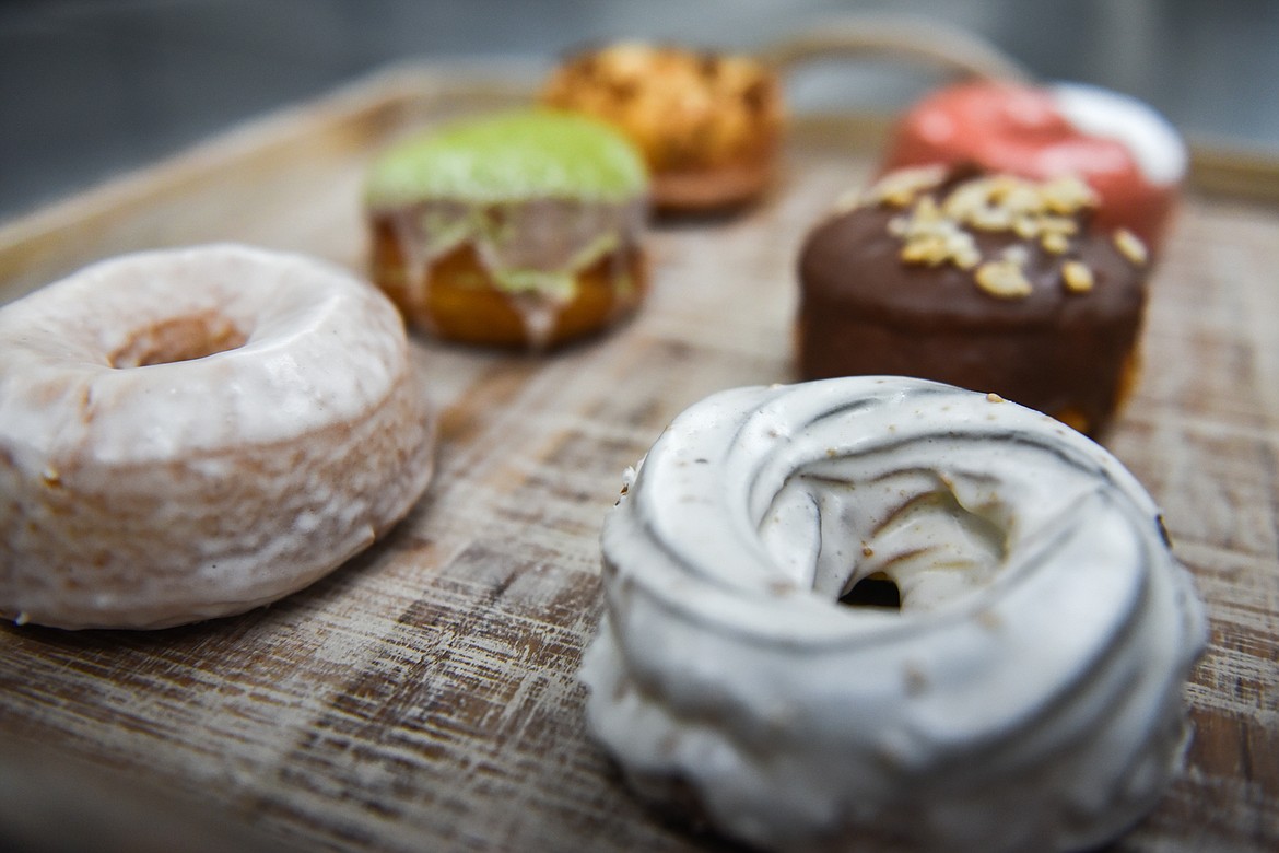 A selection of donuts on display at The Spot in Kalispell on Friday, Jan. 8. (Casey Kreider/Daily Inter Lake)