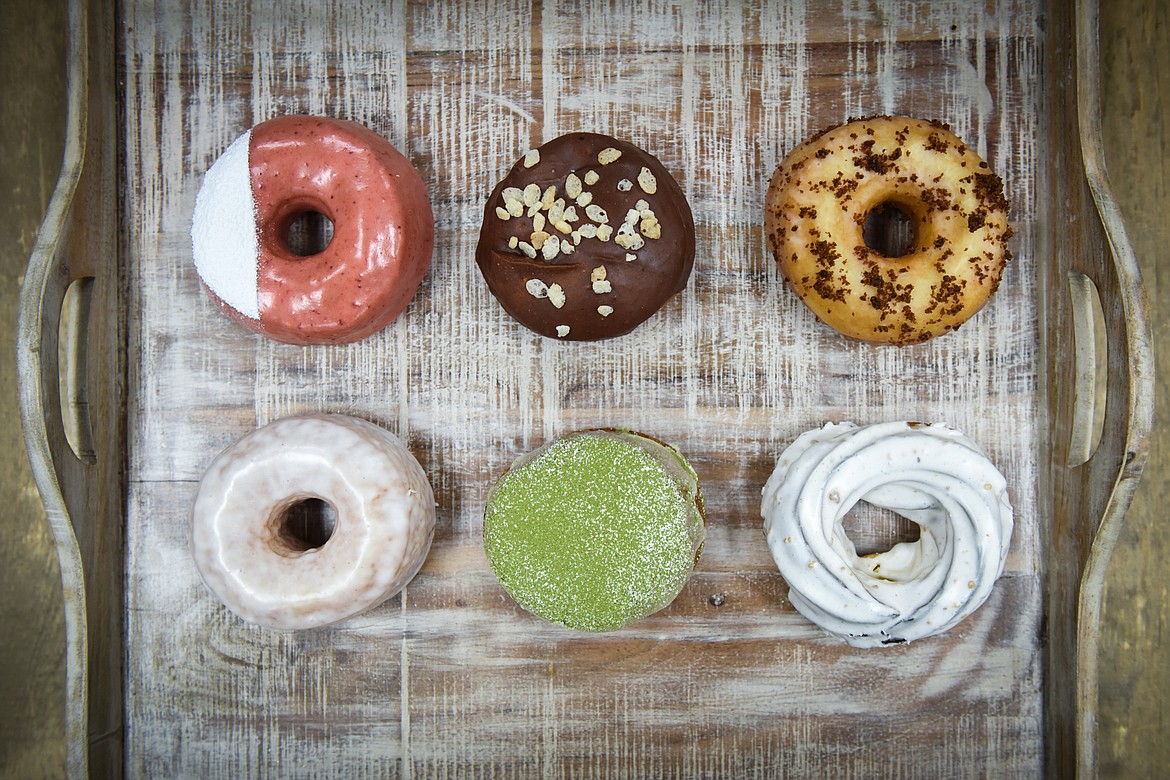 A selection of donuts on display at The Spot in Kalispell on Friday, Jan. 8. (Casey Kreider/Daily Inter Lake)