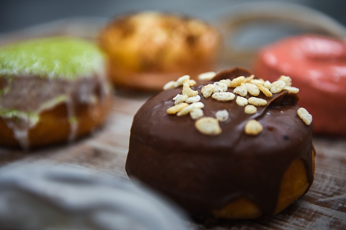 A selection of donuts on display at The Spot in Kalispell on Friday, Jan. 8. (Casey Kreider/Daily Inter Lake)