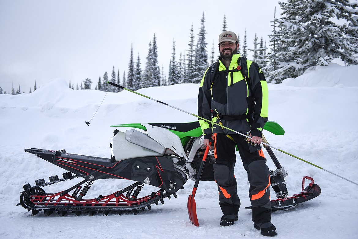 Kyle Allred, of Snow Bike Nation, at Blacktail Mountain Ski Area on Thursday, Jan. 7. (Casey Kreider/Daily Inter Lake)