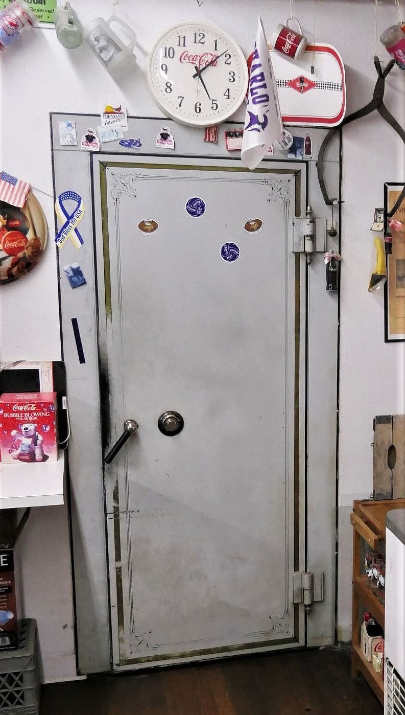 The original safe of First National Bank of Charlo, now an ice cream parlor in Charlo Grocery. (Carolyn Hidy/Lake County Leader)