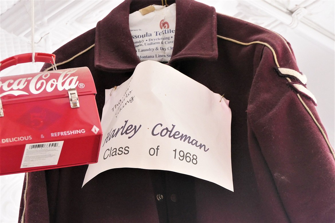 Harley Coleman's 1968 Charlo letterman's jacket and Coca-Cola memorabilia are featured in the hstory section of Charlo Grocery. (Carolyn Hidy/Lake County Leader)